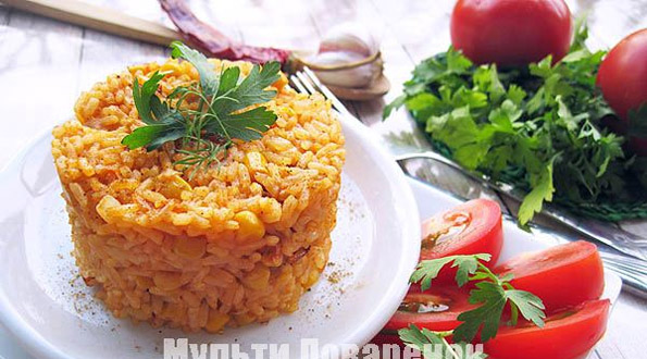 Рис с кукурузой в мультиварке Редмонд